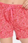 Rosaline Slangsync Knit Cotton Shorts Set -Hot Pink — thumbnail 6